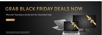 Acer Canada Early Black Friday Sale: Save up to 60% on Select Items