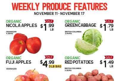 Pomme Natural Market Weekly Produce Flyer November 11 to 17