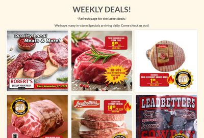 Robert's Fresh and Boxed Meats Flyer November 10 to 17