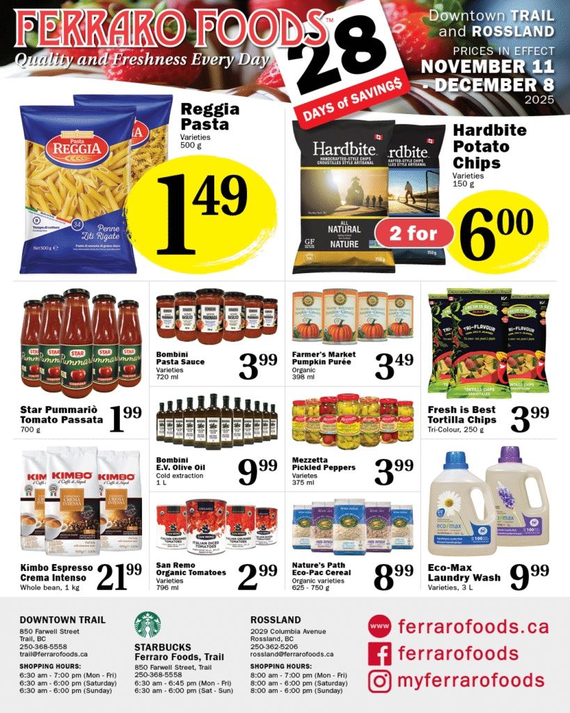 Ferraro Foods Monthly Flyer November 11 to December 8