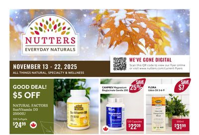 Nutters Everyday Naturals Flyer November 13 to 22
