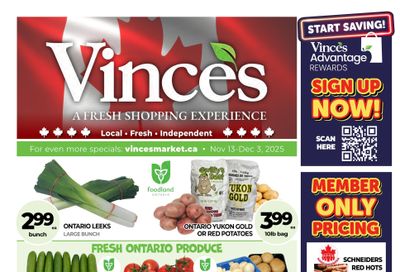 Vince's Market Flyer November 13 to December 3