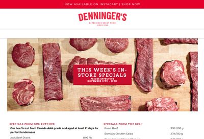 Denninger's Weekly Specials November 12 to 18