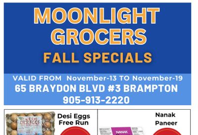 Moonlight Grocers Flyer November 13 to 19