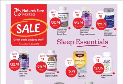 Nature's Fare Markets Flyer November 13 to 26