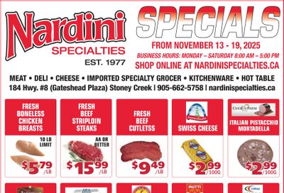 Nardini Specialties Flyer November 13 to 19