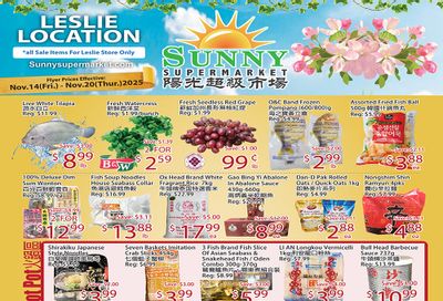 Sunny Supermarket (Leslie) Flyer November 14 to 20