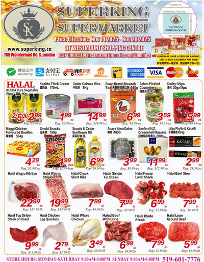 Superking Supermarket (London) Flyer November 14 to 20