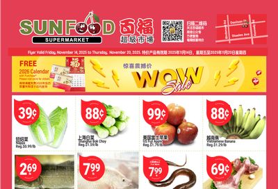 Sunfood Supermarket Flyer November 14 to 20