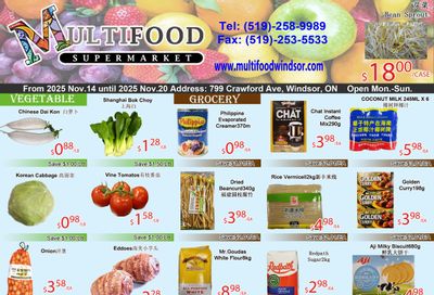 MultiFood Supermarket Flyer November 14 to 20