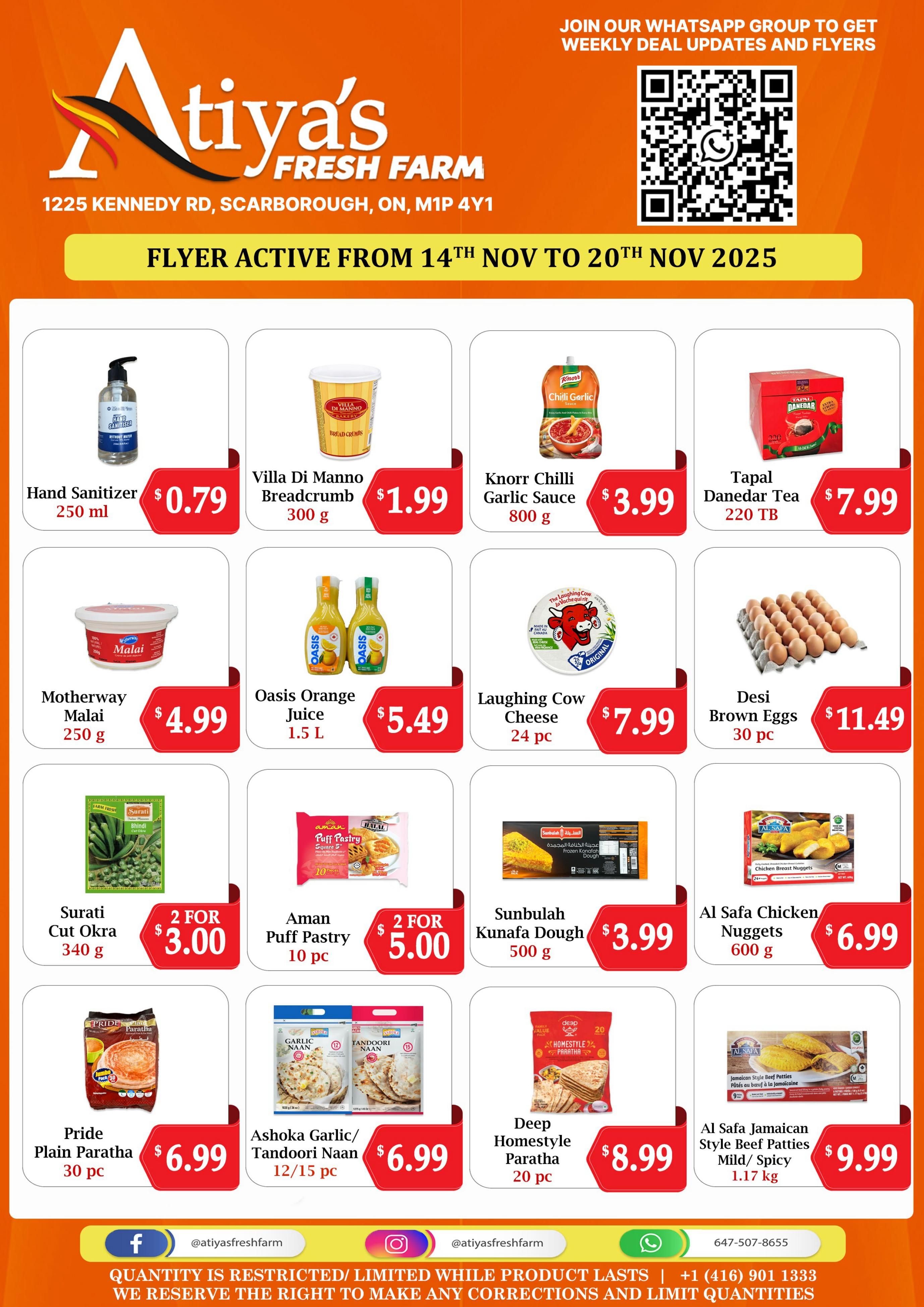 Atiya's Fresh Farm Flyer November 14 to 20