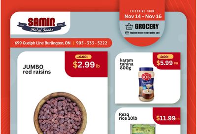 Samir Supermarket Flyer November 14 to 16