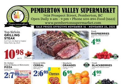 Pemberton Valley Supermarket Flyer November 16 to 22