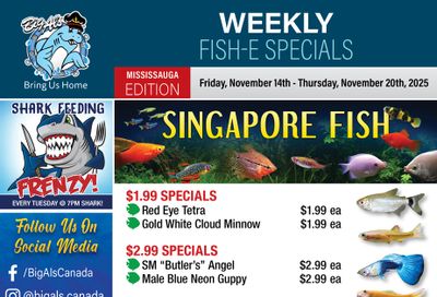 Big Al's (Mississauga) Weekly Specials November 14 to 20