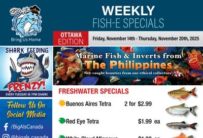 Big Al's (Ottawa) Weekly Specials November 14 to 20