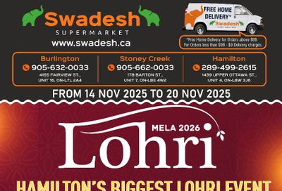 Swadesh Supermarket Flyer November 14 to 20