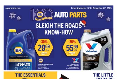 NAPA Auto Parts Flyer November 13 to December 31