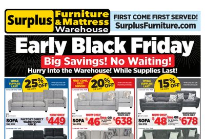 Surplus Furniture & Mattress Warehouse (Medicine Hat, Lethbridge) Flyer November 17 to 23