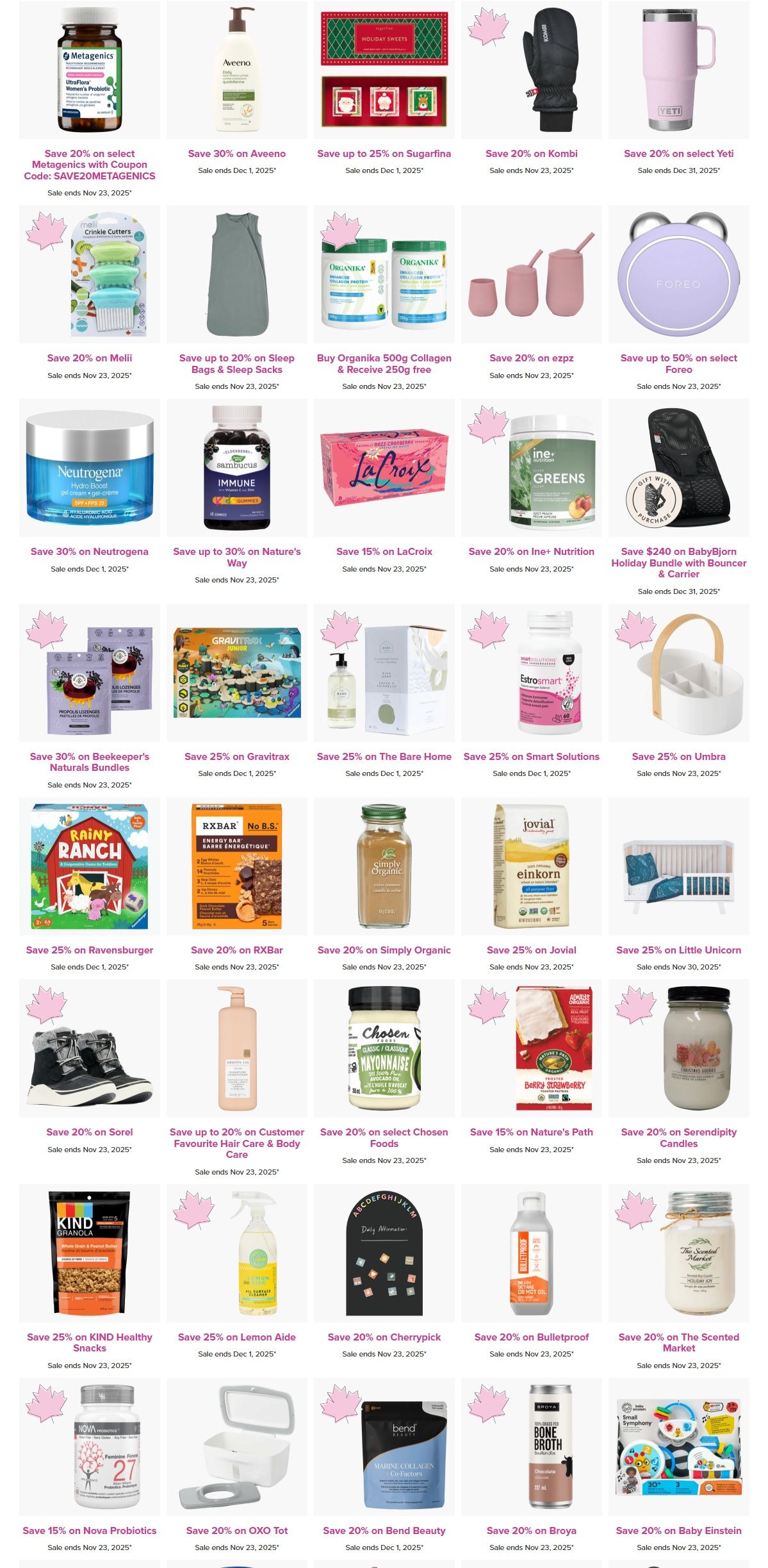 Well.ca Weekly Sales November 17 to 23