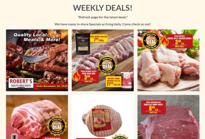 Robert's Fresh and Boxed Meats Flyer November 17 to 24