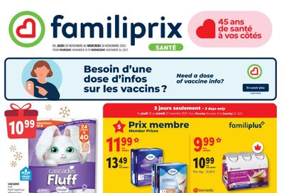 Familiprix Sante Flyer November 20 to 26