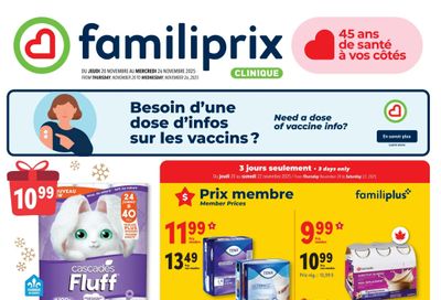 Familiprix Clinique Flyer November 20 to 26