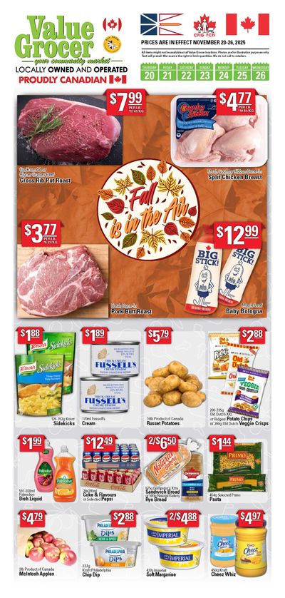 Value Grocer Flyer November 20 to 26