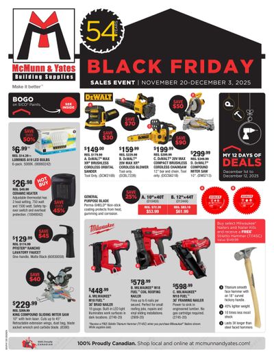 McMunn & Yates Building Supplies Flyer November 20 to December 3