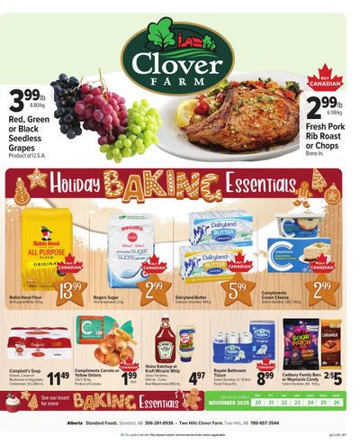 Clover Farm (West) Flyer November 20 to 26