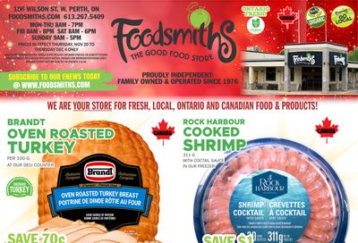 Foodsmiths Flyer November 20 to December 4