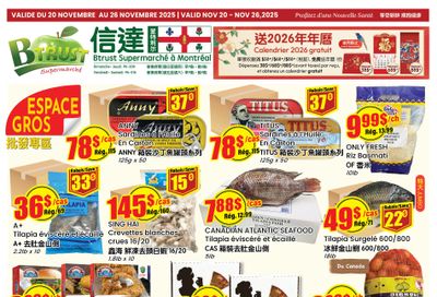 Btrust Supermarket (Montreal) Flyer November 20 to 26