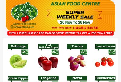 Asian Food Centre (Wanless Dr.) Flyer November 20 to 26