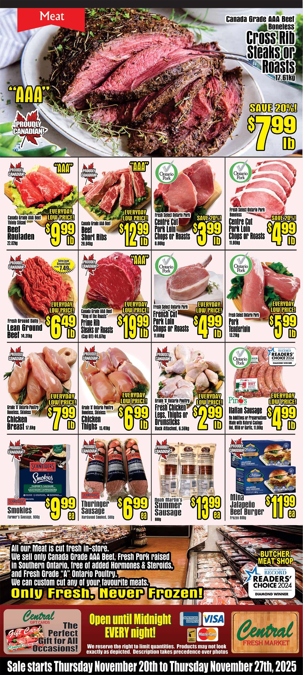Central Fresh Market Flyer November 20 to 27
