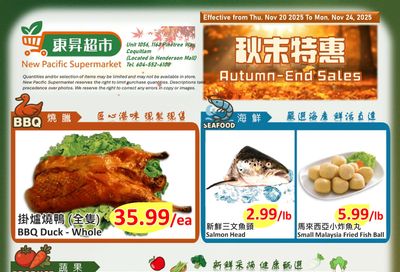 New Pacific Supermarket Flyer November 20 to 24