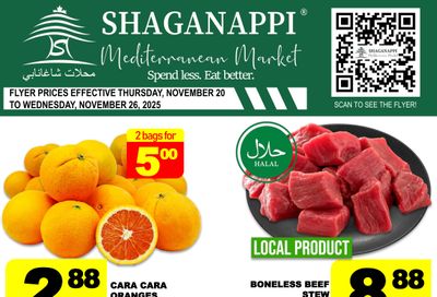 Shaganappi Mediterranean Market Flyer November 20 to 26