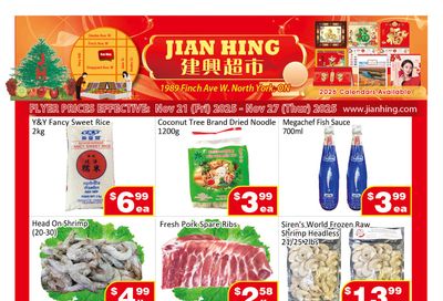 Jian Hing Supermarket (North York) Flyer November 21 to 27