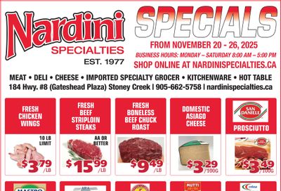 Nardini Specialties Flyer November 20 to 26
