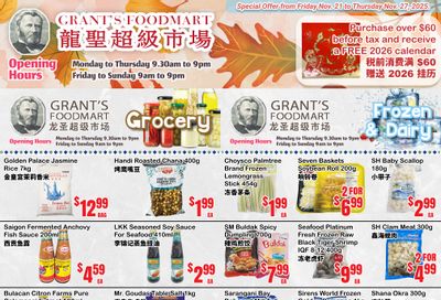 Grant's Food Mart Flyer November 21 to 27