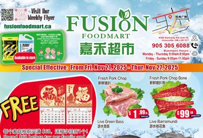 Fusion Supermarket (Unionville)  Flyer November 21 to 27