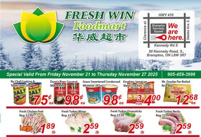Fresh Win Foodmart Flyer November 21 to 27