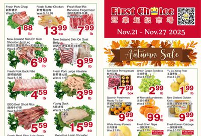First Choice Supermarket Flyer November 21 to 27