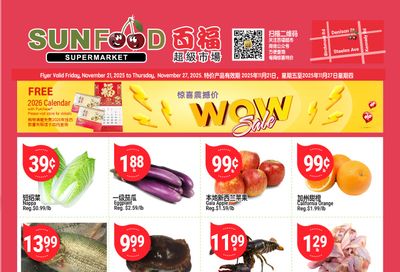 Sunfood Supermarket Flyer November 21 to 27