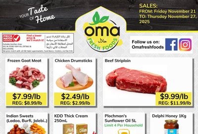 Oma Fresh Foods Flyer November 21 to 27