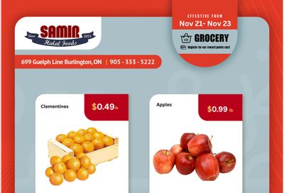 Samir Supermarket Flyer November 21 to 23