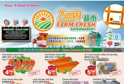 Farm Fresh Supermarket Flyer November 21 to 27
