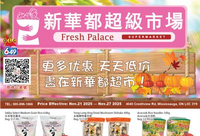 Fresh Palace Supermarket Flyer November 21 to 27