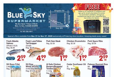 Blue Sky Supermarket (Pickering) Flyer November 21 to 27