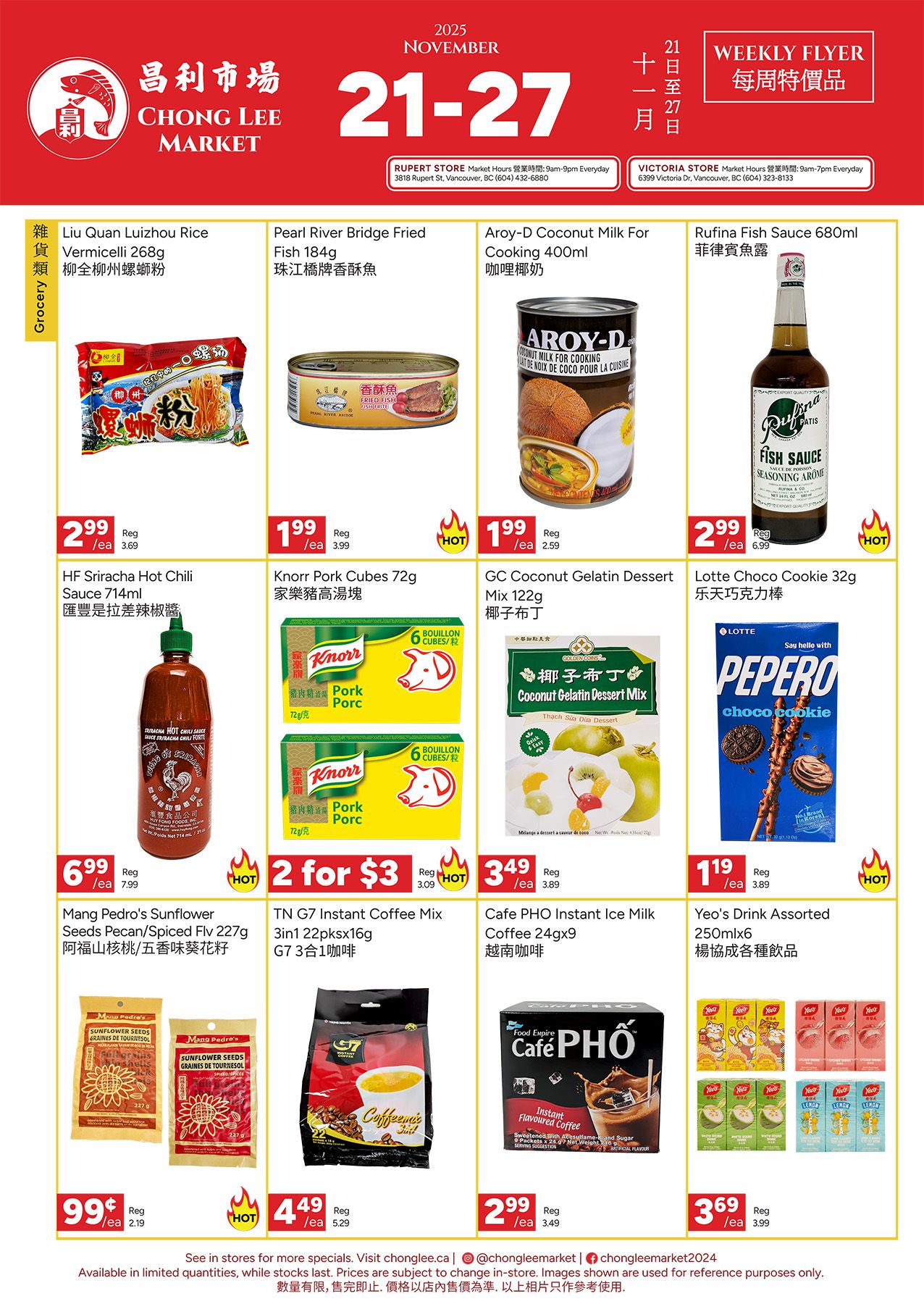 Chong Lee Market Flyer November 21 to 27