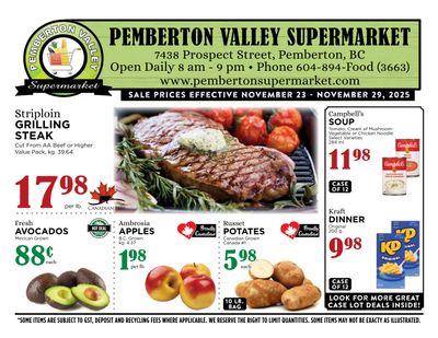 Pemberton Valley Supermarket Flyer November 23 to 29