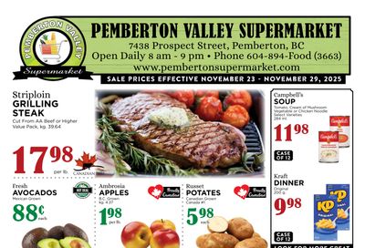 Pemberton Valley Supermarket Flyer November 23 to 29